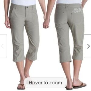 KUHL Kendra Capri Pants Embroidered Floral Hiking Outdoor Women's 8